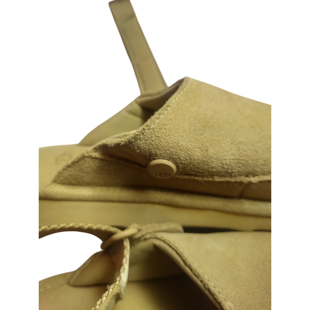 UGG GoldenCoast Clog Mustard Seed Tan Suede Adjustable Strap Sandals Size 4 - Picture 4 of 10